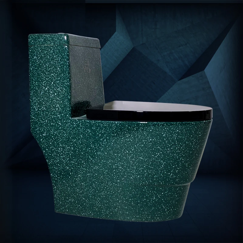 Зеленый цвет цельный сифон струйный слив Туалет Ванная комната драгоценный камень мрамор керамический унитаз персонализированные Винтаж Stinkpot сантехника