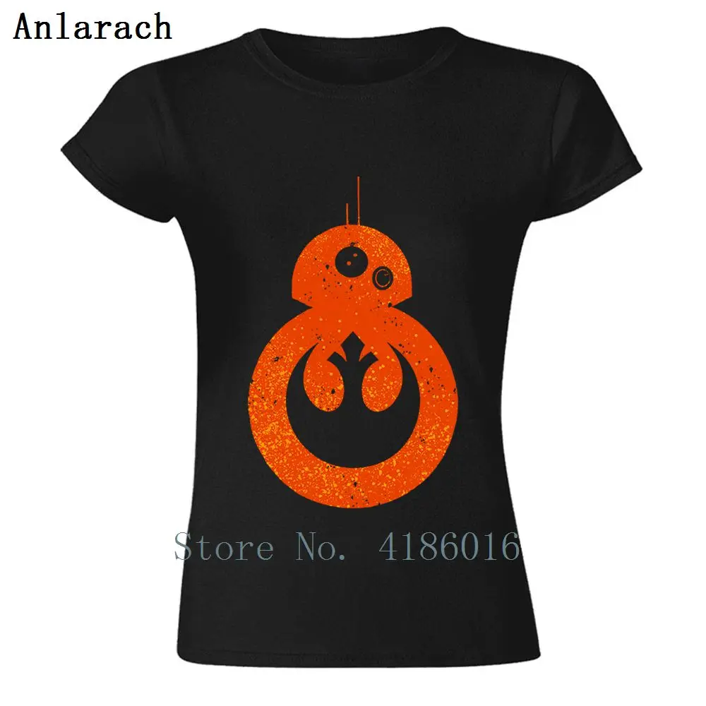 Трикотажная хлопчатобумажная футболка с логотипом Bb-8 Rebel Alliance необычная Мужская