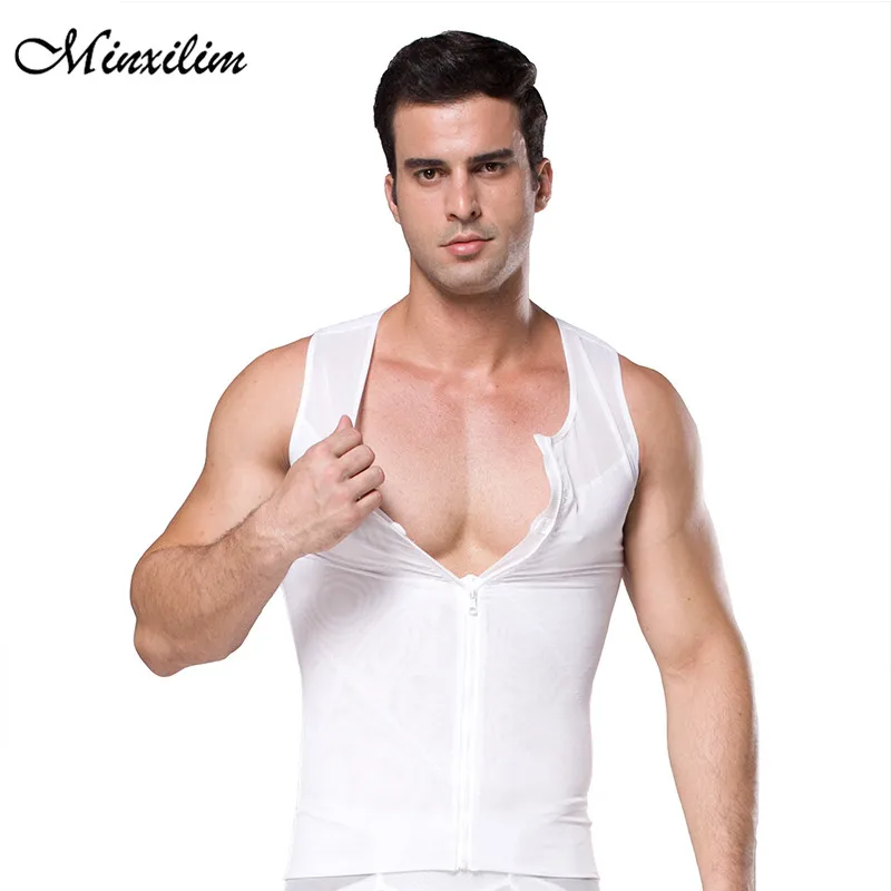 

Minxilim Men Body Shaper Waist Trainer Man Shapers Belly Control Slimming Shapewear Corrective Posture Vest Modeling Underwear