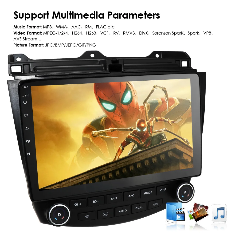 Sale Android 9.0 Car NO-DVD Stereo Car GPS Navigation For Honda Accord 7 2003-2007 Quad Core 10.1 Inch 4G WIFI BT Steering wheel CAM 3