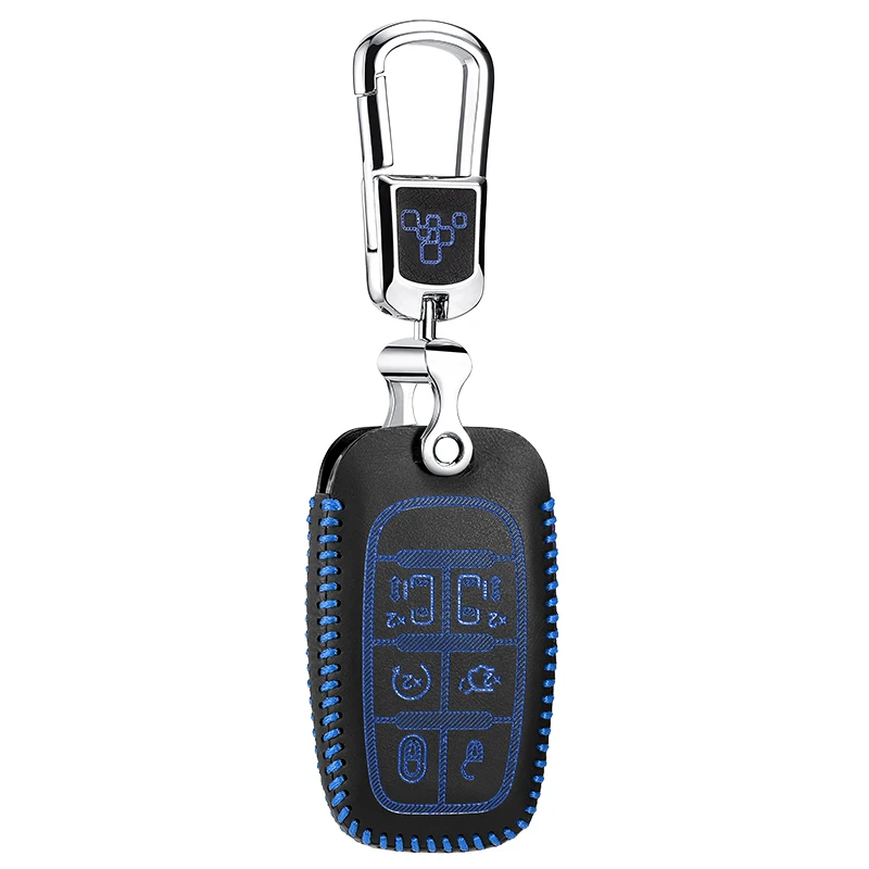 Горячая Распродажа, брелок для ключей, держатель для Chrysler Grand Caravan Grand Voyager,, чехол для ключей от автомобиля - Название цвета: Blue