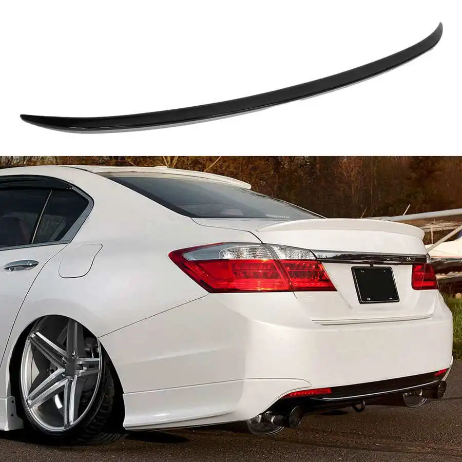 Глянцевый черный заводской спойлер для крышки багажника в стиле JDM подходит Honda