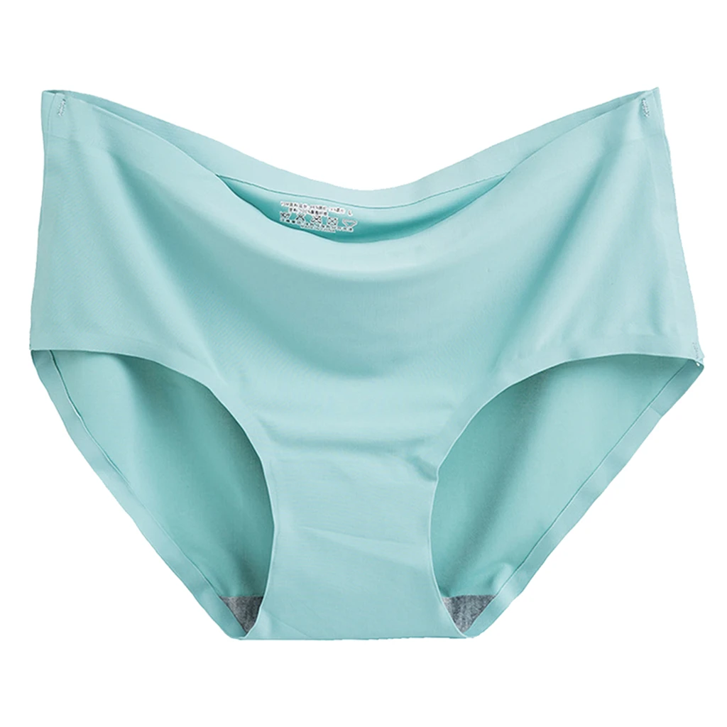 Women's Ice Silk Seamless Panty Hipster Underwear Stretch Bikini Lingerie