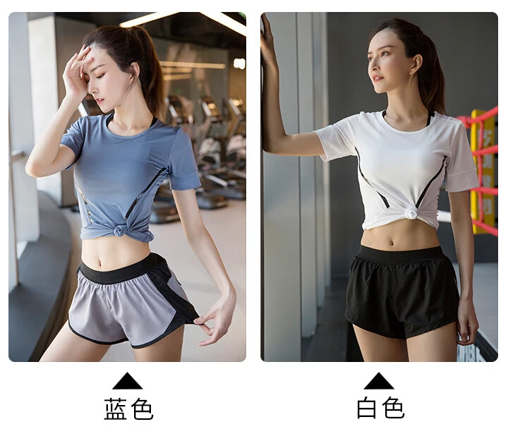 Hot sale women quick dry yoga sets fitness gym 2/3 piece set t shirt+bra+pants outdoor sports running clothes training suit sets