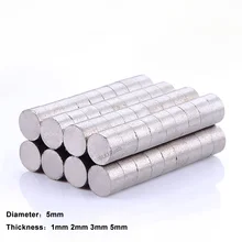 10/20/50pcs Dia 5mm SmCo Magnet High Temperature Resistant 350℃ Super Strong Magnet Thickness 1mm 2mm 3mm 5mm