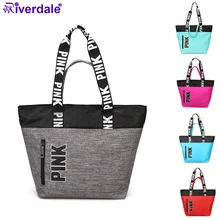 Пляжная спортивная сумка, дорожная сумка для женщин, дорожная сумка, модная розовая сумка через плечо, вместительная ручная сумка для багажа, сумка на выходные, для сна