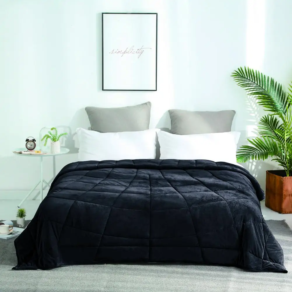 

4 Colors 100% Cotton Solid Adults Decompression Gravity Blankets Soft Sleep Aid Pressure Weight Quilt/Blankets For Bed Soft