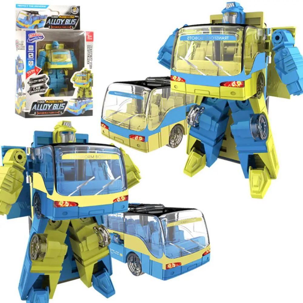 Aolly Transformation Toy Deformation Robot Car Action Figures Bus Mpdel Toys For Kids Boy's Birthday Gifts