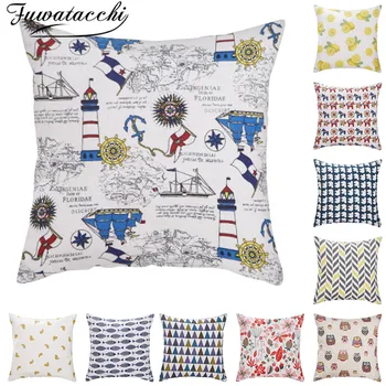 

Fuwatacchi Linen Palm Leaves Animal Picture Cushion Cover Geometric Decorative Pillow Covers For Home Sofa Throw Pillowcases New