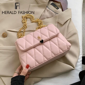 

Elegant Chain Women Shoulder Bag Plaid Fashion Flap Lady Messenger Crossbody Bag Casual Trend Female Design Luxury Handbag