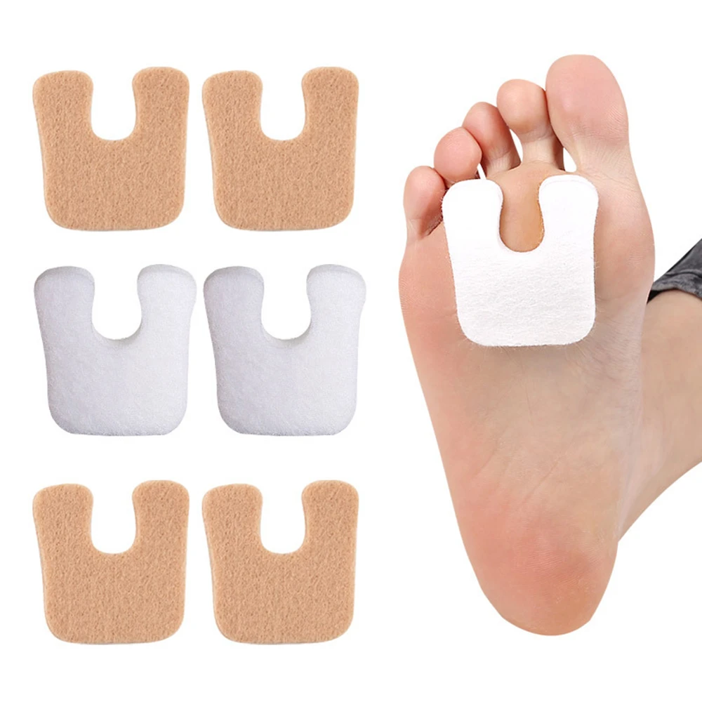 4pcs Ushaped Felt Callus Pads Protect Calluses From Rubbing On Shoes