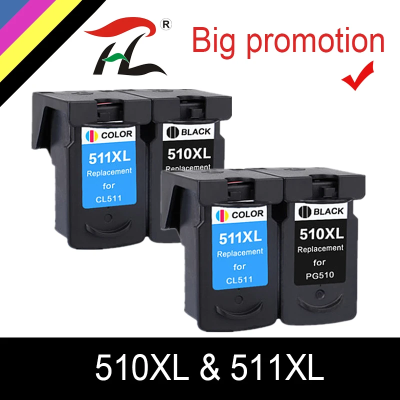 YLC 4PKCompatible PG510 PG-510 CL511 чернильный картридж для Canon PG 510 PG510XL MP280 MP480 MP490 MP240 MP250 MP260 MP270
