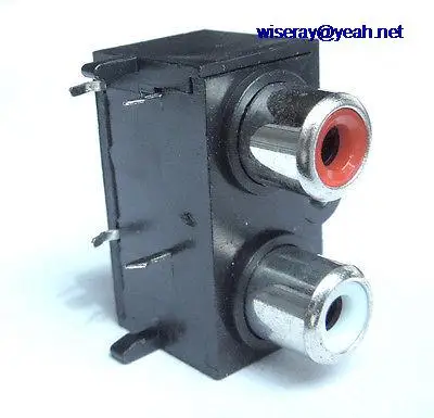DHL/EMS 500 шт. медь 4pin RCA разъем красный белый разъем для монтажа на панель усилитель CCTV AV-A7