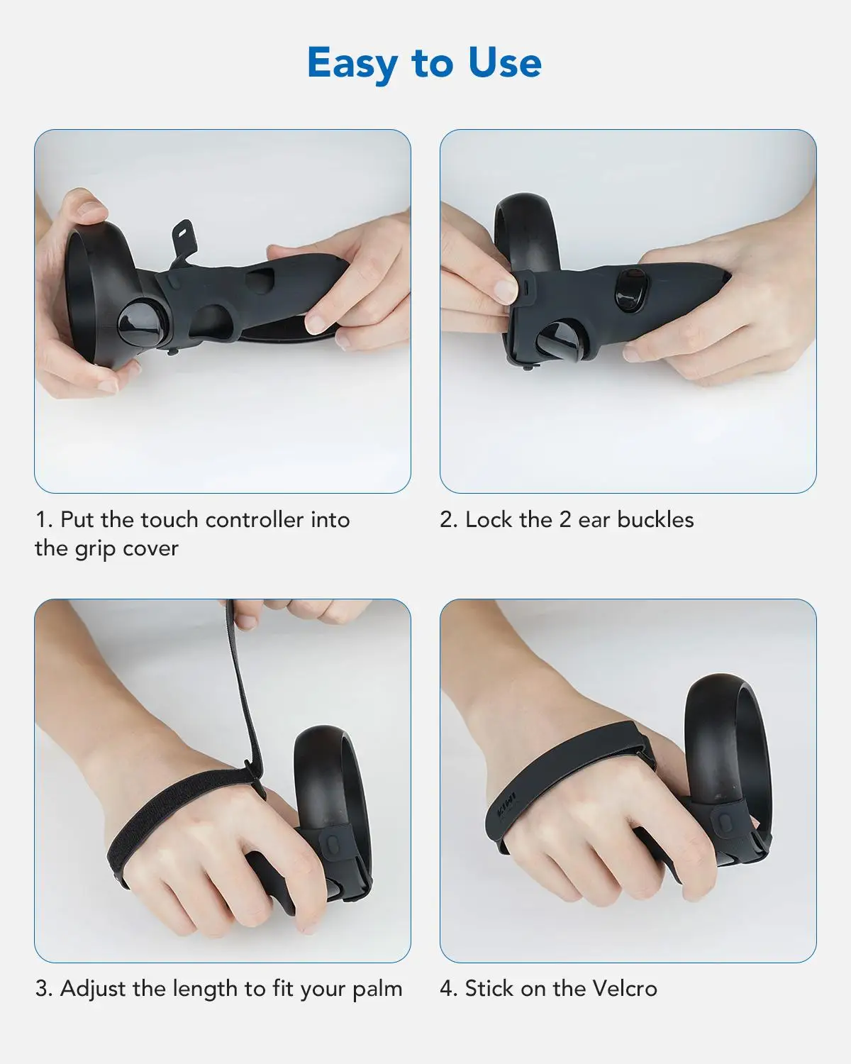 KIWI design Touch Controller Grip Cover olny For Oculus Quest&Rift S (NOT FOR QUEST 2)Anti-Throw Handle Protective knuckle strap
