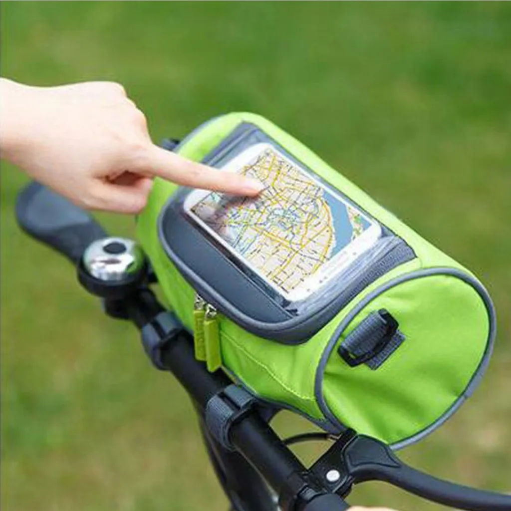 

2in1 Bicycle Bag front frame Handlebar Rack Tube Waterproof Bike Phone Bag Touch screen pannier