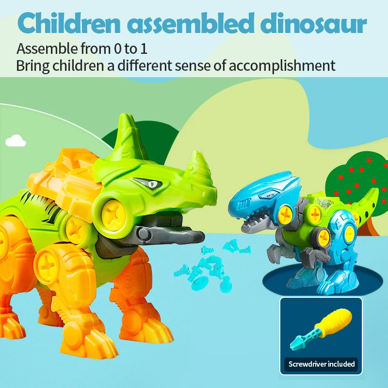 

DIY Dinosaur Toy Manual Assembly Dinosaur Toy Parent-Child Game Disassembly and Assembly Dinosaur Children's Educational Toy