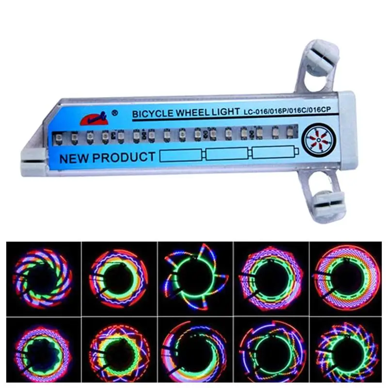 

32 Pattern Led Wheel Lights Colorful Bicycle Wheel Tire Spoke Signal Light For Bike Safety Bicycle Light