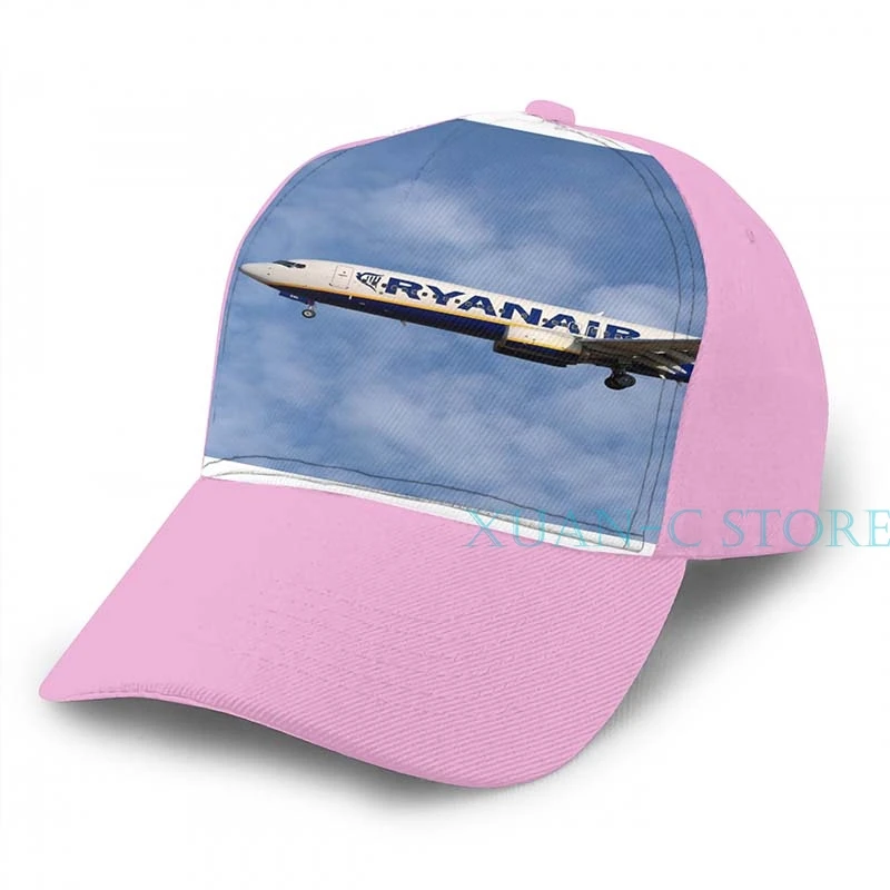 Ryanair Boeing 737-8AS баскетбольная Кепка(2) мужская и женская модная черная шляпа унисекс с принтом - Цвет: Pink