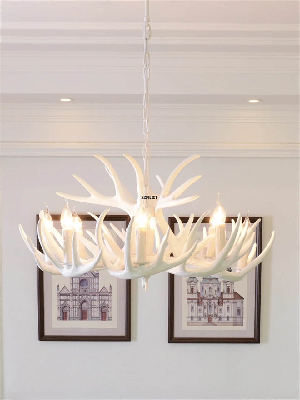 Vintage LOFT LED Chandeliers Ceiling Industrial Indoor Chandelier Lighting Buck Deer Horn Antler Hanglamp Art Ceiling Chandelier crystal chandelier