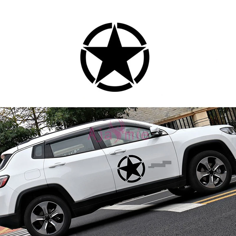 

Car Styling Army Star Body Door Hood Fuel Tank Cap Gas Box Sticker Film For Jeep Compass Cherokee Renegade Car Accessories