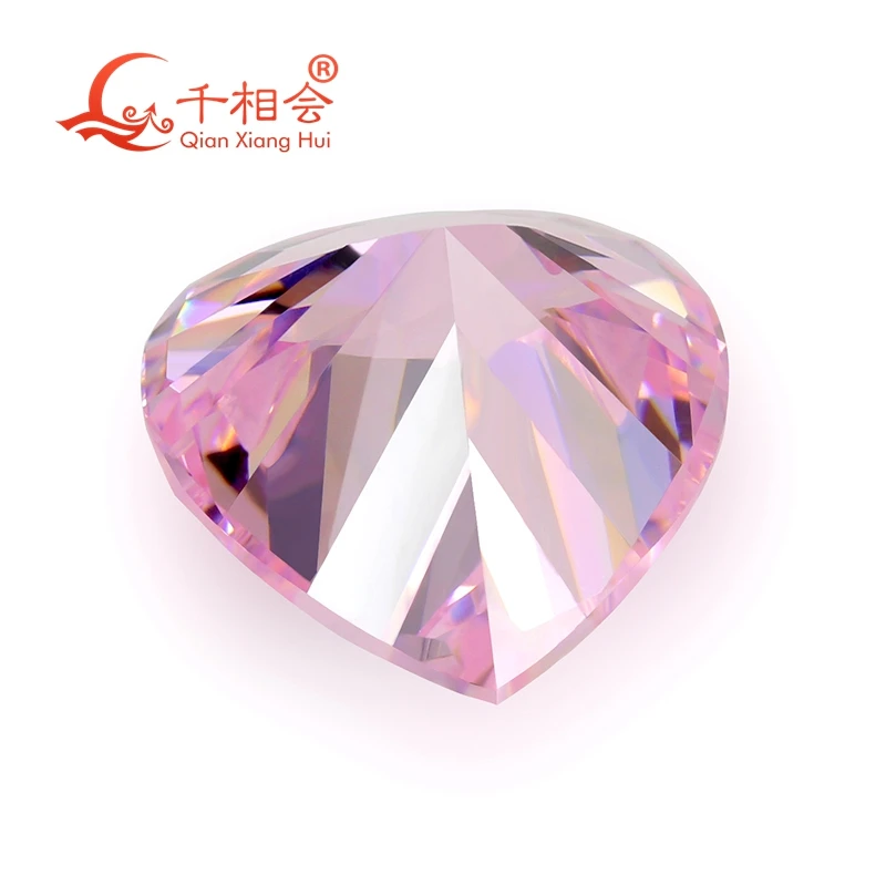 4mm to 14mm Fancy pink color heart shape good quality cubic