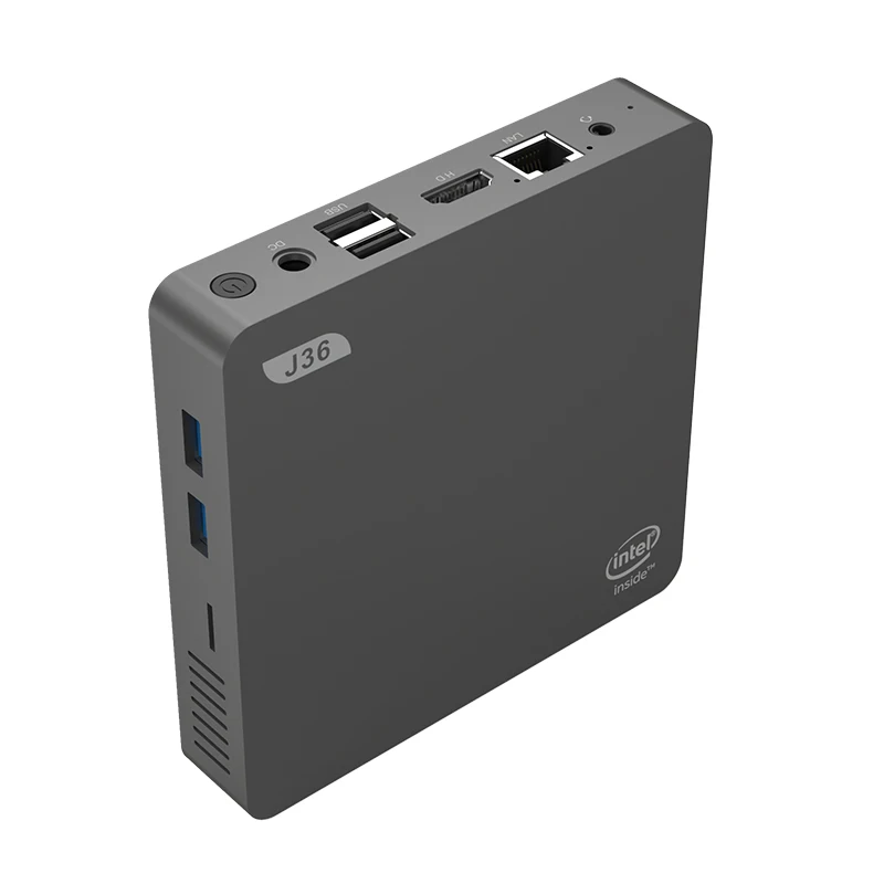 J36-V Мини ПК Intel3165 Windows 10 J3160 4 Гб+ 64 Гб BT4.0 USB3.0 HDMI 1,4+ VGA 2,5 дюйма HDD 2,4 ГГц/5,8 ГГц WiFi TF карта мини ПК