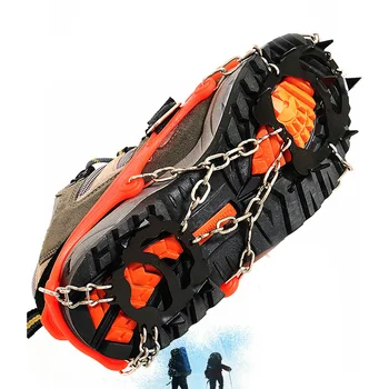 

1 Pair M/L Size 12 Teeth Crampons Outdoor Mountaineering Hiking Antislip Ice Snow Shoe Spikes Shoe Skidproof Crampons