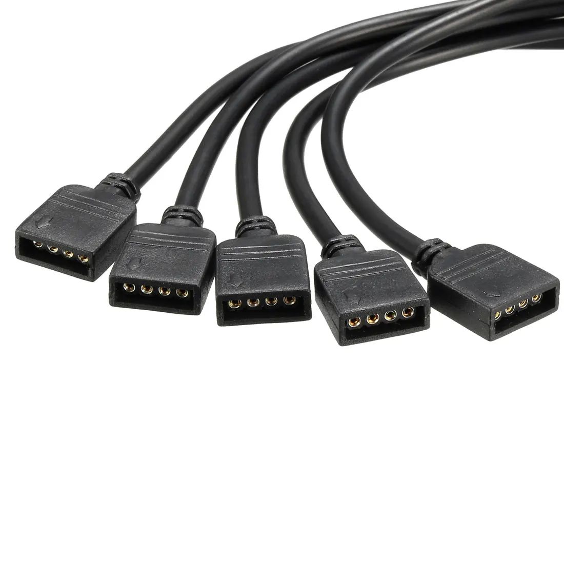 Uxcell rgb сплиттер кабель 1 гнездо на 5 4 контактный разъем 30 см длина 2 шт|Кабельные