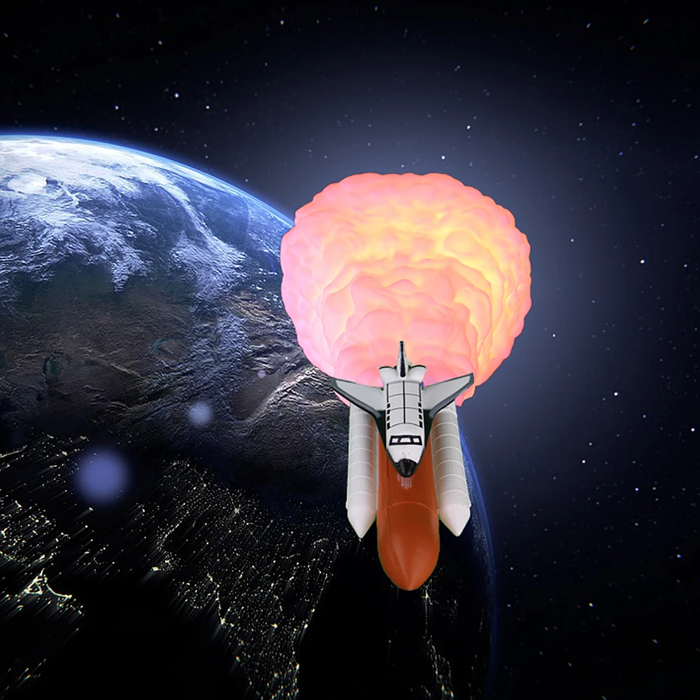 3D печать Космический Шаттл лампа ночник для космических вентиляторов луна