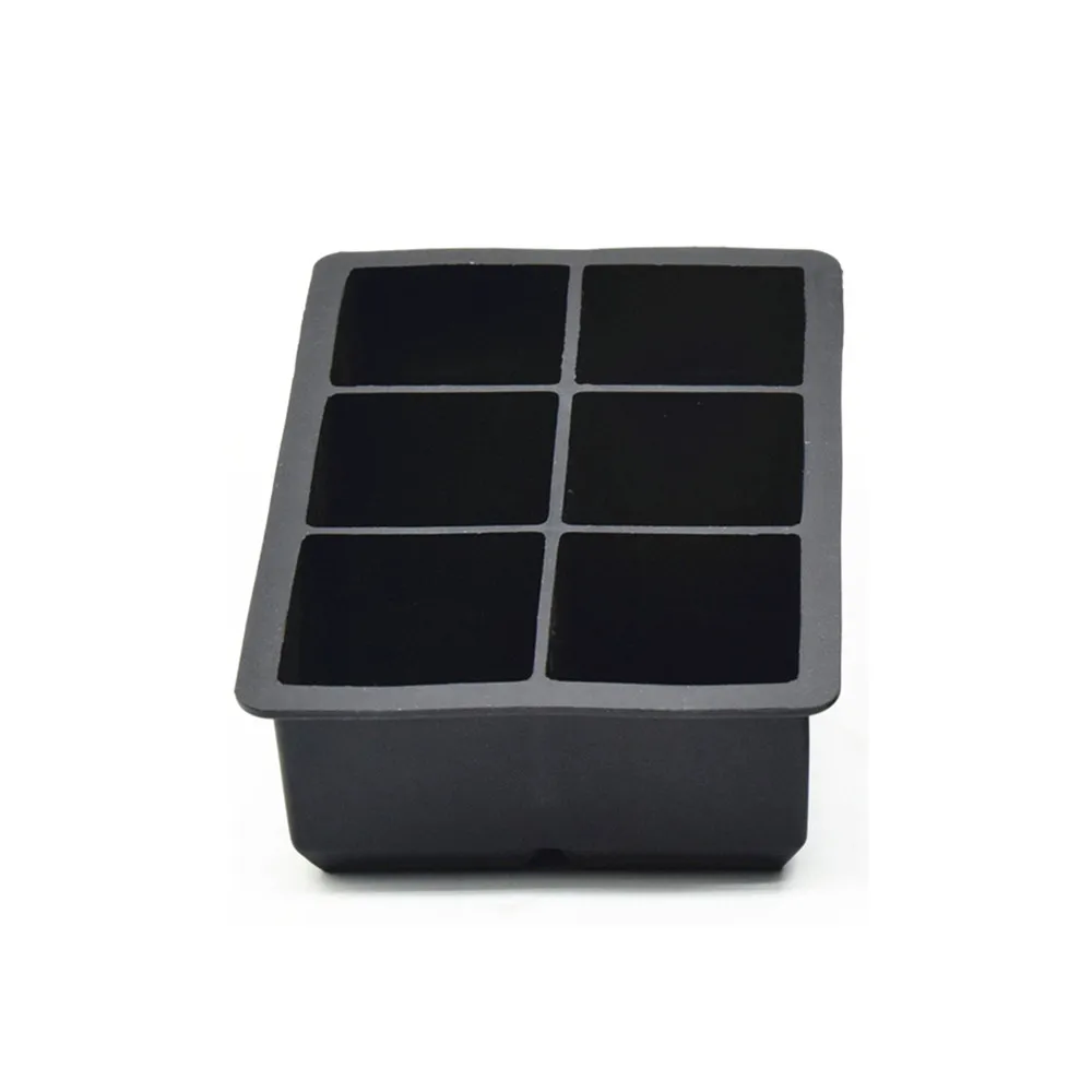 BHD Easy-release Flexible Whisky Ice Cube Maker Square Silicone Ice Mold Maker Tray With Lids
