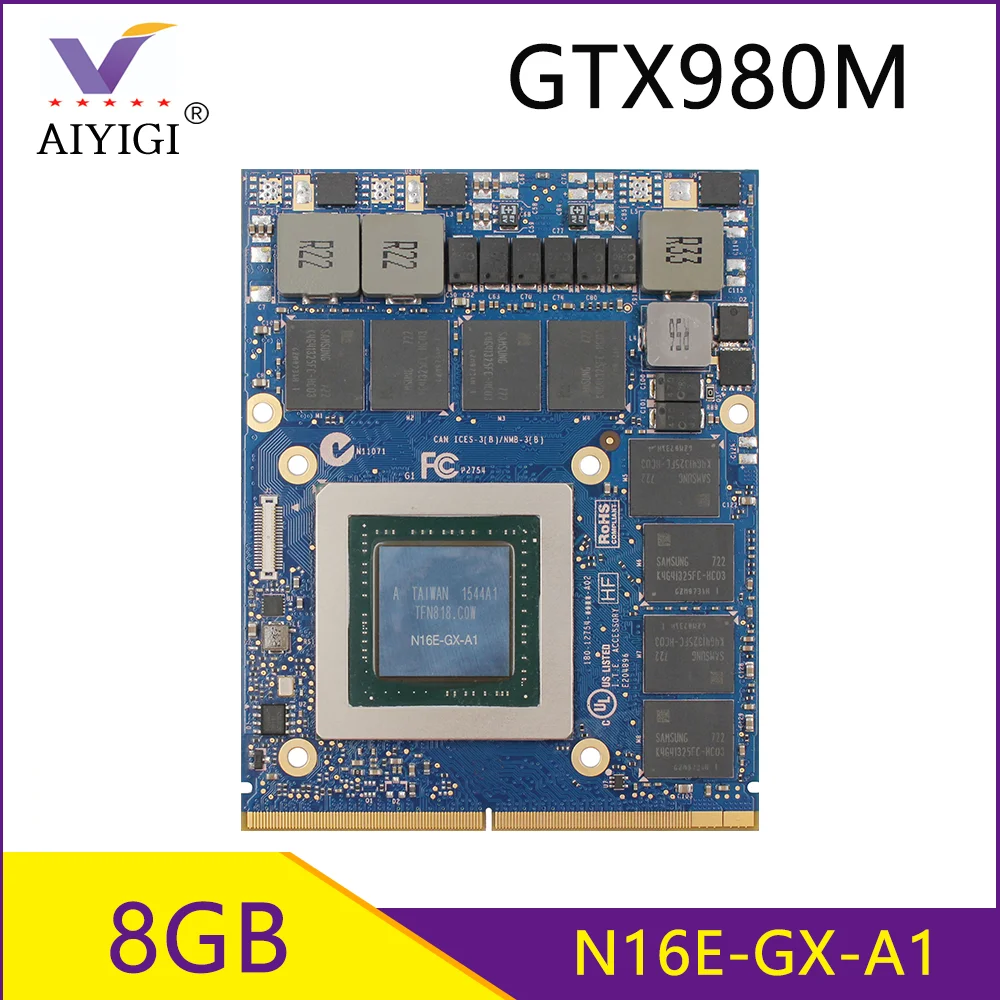 Фирменная Новинка GTX 980M для Dell Alienware M17X R4 R5 M18X R2 R3 HP MSI Clevo 8 Гб GDDR5 N16E-GX-A1 видео Графика