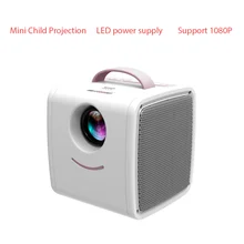 [Розовый] мини-проектор, wifi, USB, детский портативный проектор, 1000 люмен, микро видео проектор, 320x240p для семьи, для ноутбука, ПК, телевизора