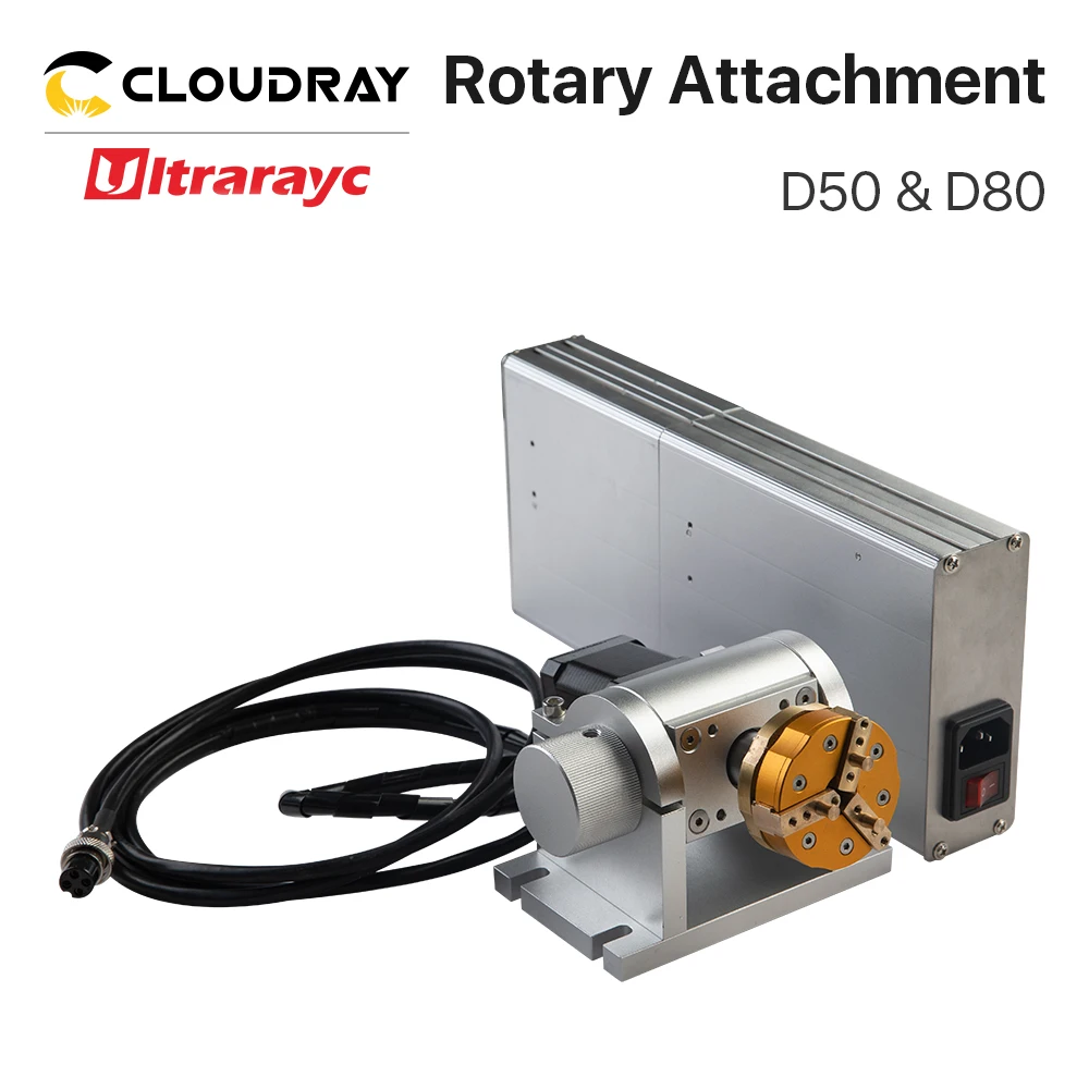 Ultrarayc Rotary Attachment D50 & D80 Gripper Fixture Chuck Claw Rotate Gig for Fiber laser marking machine | Инструменты