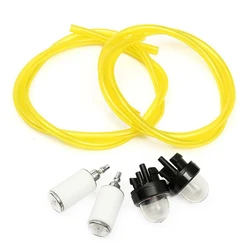 2 Pcs 2*3.5/2.5*5mm Strimmer Fuel Gas Line Filter Snap Pipe Hose String Tube for Chainsaw Trimmer Blower Home Improvement
