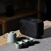 1300°высокая Температура обжига керамический один горшок три чашки чайные наборы портативный путешествия дома офис чашки керамический чай контейнер для кофе W
