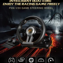 V3II pro гоночный Игровой руль USB Вибрационный двойной мотор со складной педалью для PS3 PS4 Xbox One игровой пульт дистанционного управления
