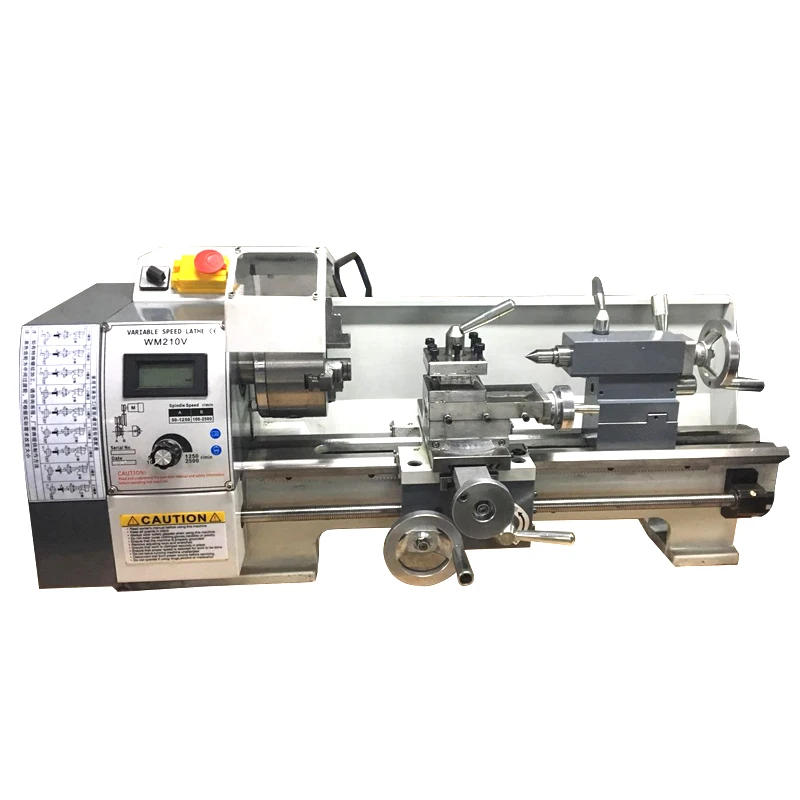 

Upgraded Version Metal Lathe 750W Precision Bench Top Mini Metal Milling Lathe Variable Speed 250-1500 RPM Nylon Gear with A