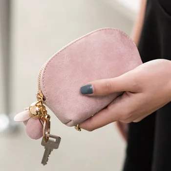 

2019 New Key Organizer Wallet Women PU Leather Mini Wallet Zip Coin Purse Card Key Holder Case Bag Carteira Feminina