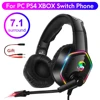 7.1 Stereo LED Gaming Headset For PS4 XBOX Gamer Headphone with Mic Noise Cancel Kid Audifonos PC Computer Over Ear Music Helmet ► Photo 1/6