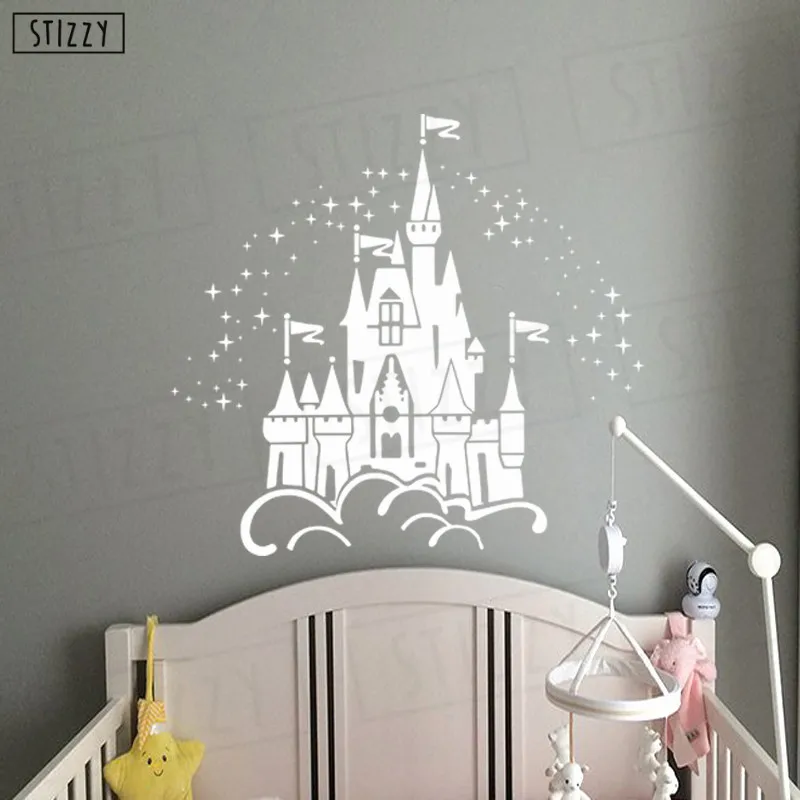 STIZZY Настенная Наклейка детская комната Фея настенные наклейки с героями мультфильмов украшение для спальни девочки обои с принцессой подарок современный плакат D31