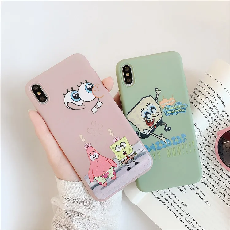 Милый Губка Боб Квадратные Штаны пирог звезда чехол для телефона iPhone X XR Xs Max 7 Puls 6