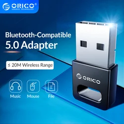 Orico mini adaptador 4.0 bluetooth, sem fio, usb, compatível com bluetooth, transmissor dongle usb, receptor de música, áudio para pc, laptop e computador