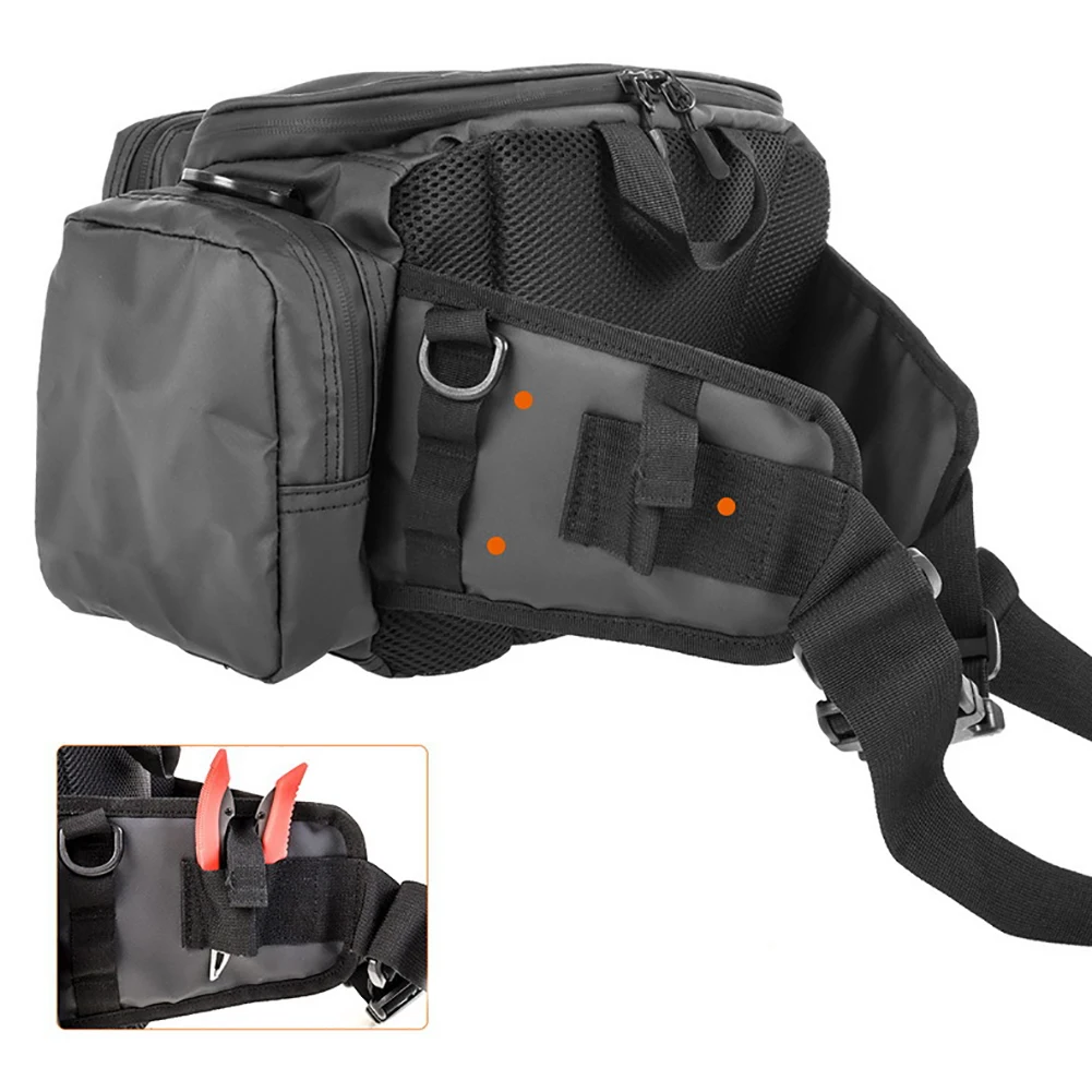 

Fishing Tackle Bag Pack Outdoor Reel Shoulder Large Capacity Gear Storage 11L Camping Portable Lure Waist EVA Cross Body