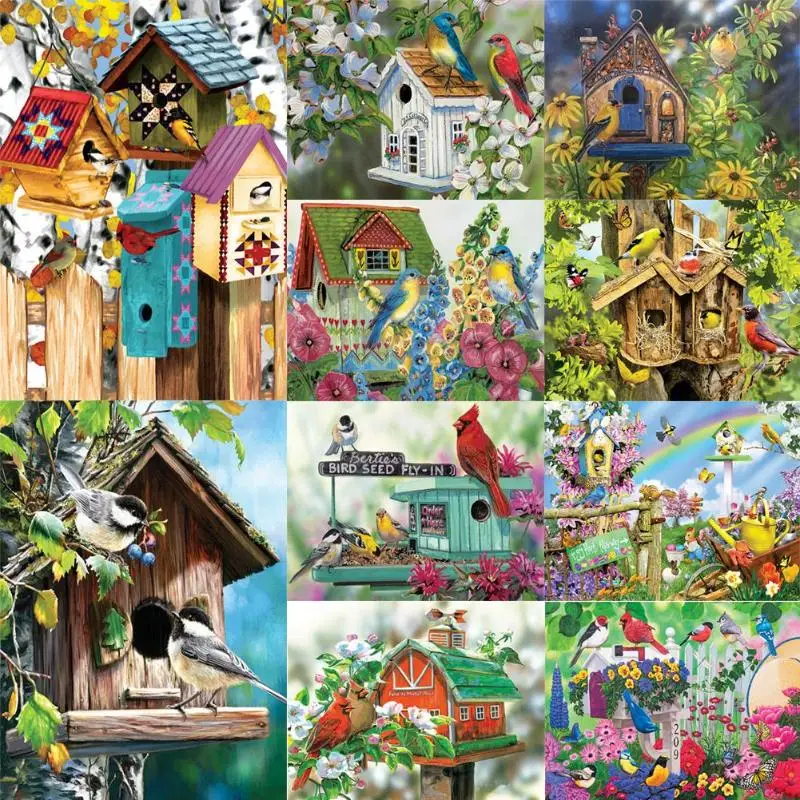 

5D DIY Full Drill Diamond Painting Flower Bird Embroidery Home Ornaments Diamond Painting Cross Stitch 2019
