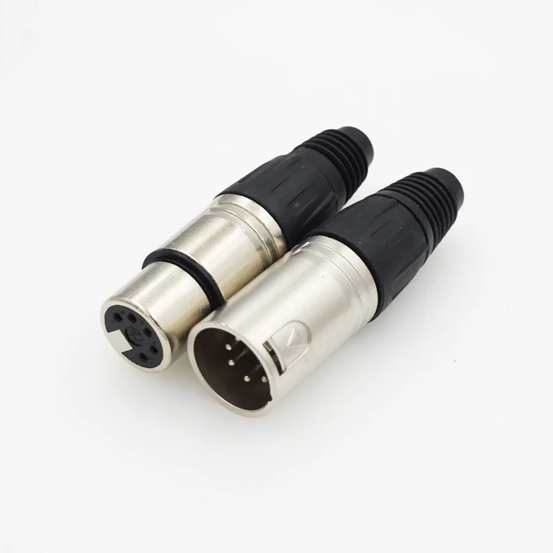 XLR Male& Female 3Pin 4Pin 5Pin Микрофон XLR разъем для аудиокабеля разъемы Cannon Кабельные Наконечники разъемы - Цвет: 1pair 5pin