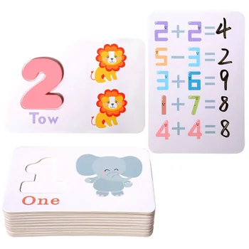 

Wooden Puzzle Building Block Numbers Card Mathematics Learning Cognitive Card Cognitive Card Wooden Puzzle Educational Toys