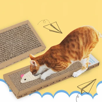 

Pet Cat Scratch Board Sisal Mat Toy Kitten Mouse Fish Pattern Double Sided Scratching Board Cats Claw Care Supplies
