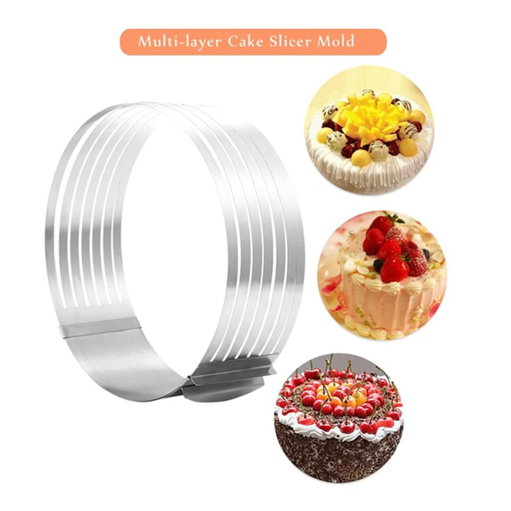 6-12 inch stainless steel retractable bread cake slicer household bread cutting artifact Bakery sliced layered baking tool