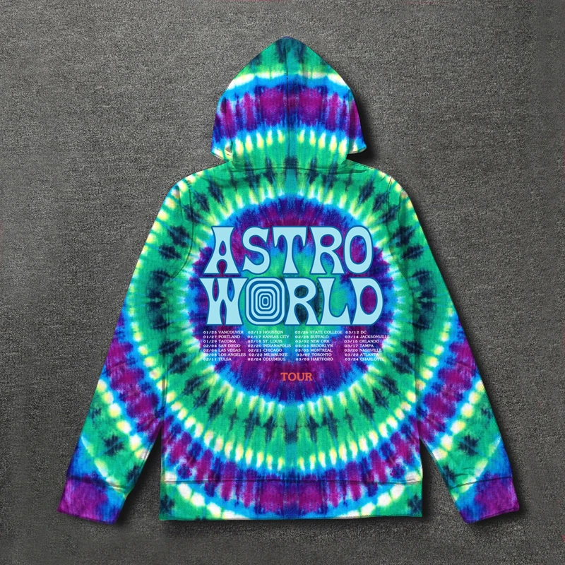 Уличная одежда Трэвиса Скотта астромира астронавта tie Dye Толстовка для мужчин и женщин высокое качество граффити хип-хоп астромира мужские толстовки