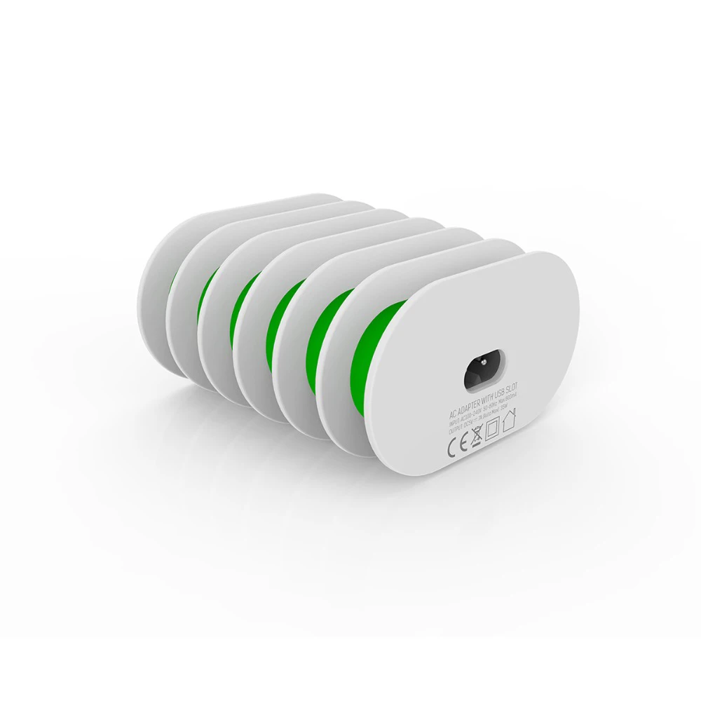 White 6 USB мульти порты зарядная станция умный адаптивный 7A Настольный универсальный быстрое зарядное устройство Великобритания ЕС США штекер для телефона - Цвет: White